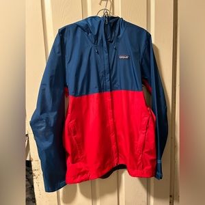 NEW Patagonia h2no Windbreaker/Rain Jacket - Blue/Red - Medium